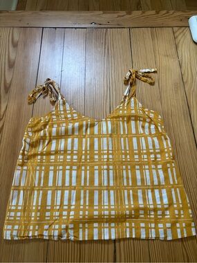 Women’s Yellow Plaid tank top
